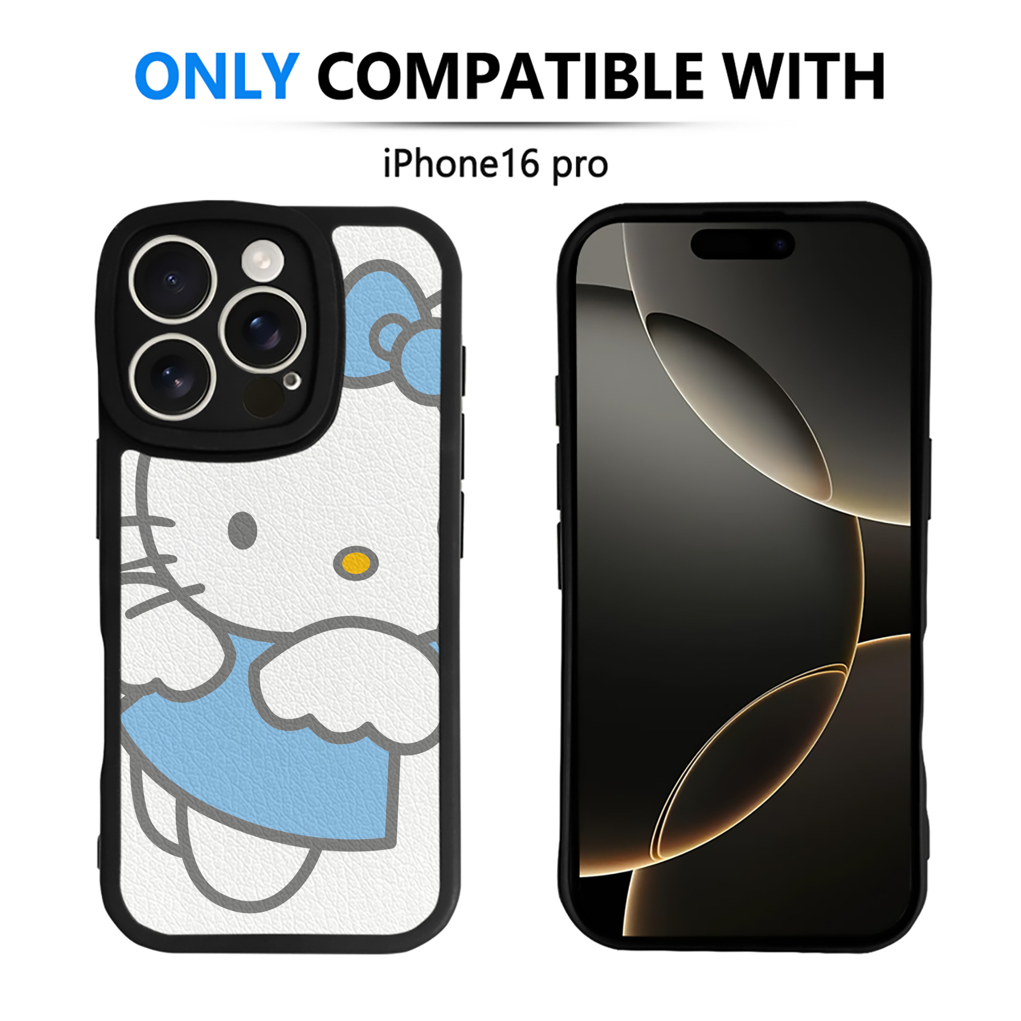 （画像用） Hello Kitty ハローキティ 【iPhone 16シリーズ対応】シリコンスマホケース（レザー調） 材質：シリコン